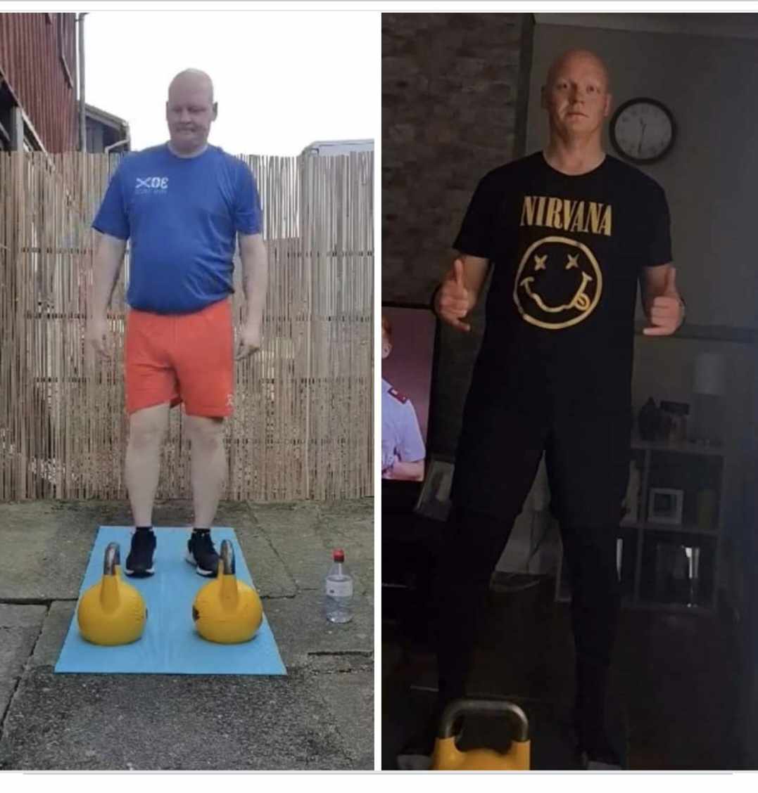 Connor Adair kettlebell transformation — before and after